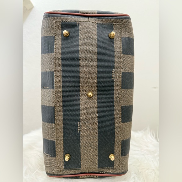 FENDI Vintage Pequin Boston Hand Bag - Picture 7 of 12